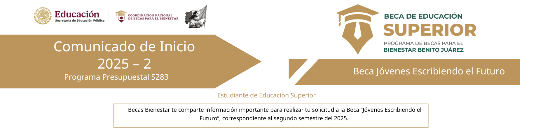 Becas Benito Juárez 2025 - Comunicado de inicio